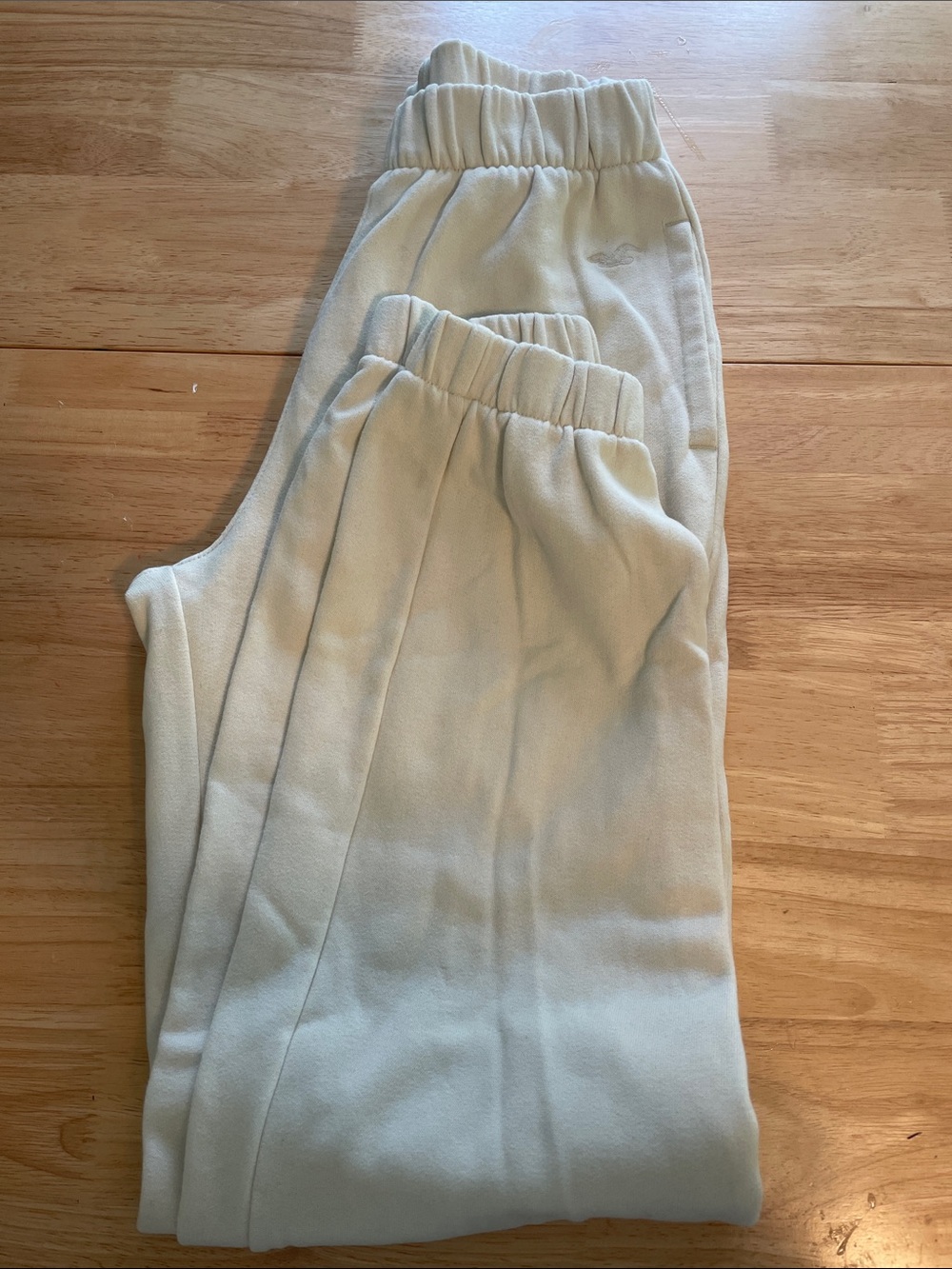 Hollister Cream Fleece Waistband Joggers